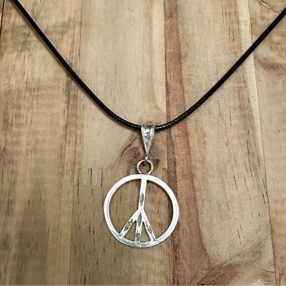 Jewelry - Stainless Steel Peace Pendant Necklace